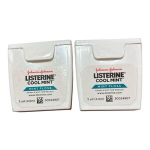 2 Packs Johnson & Johnson Listerine Cool Mint Dental Floss 5 Yards Ea.